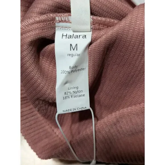 Halara Medium Skirt High Waisted Dusty Rose Pink 2-in-1 Back Zip Corduroy Casual - Picture 7 of 12